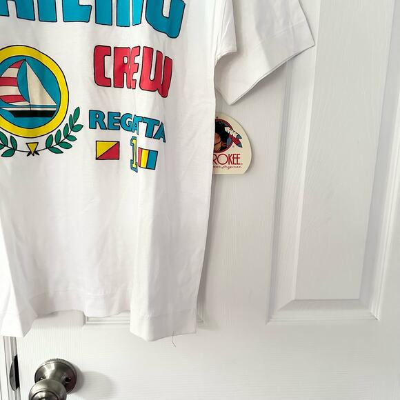Vintage Cherokee Deadstock Sailing Crew Regatta Tee Medium Cotton Single Stitch - Picture 4 of 15